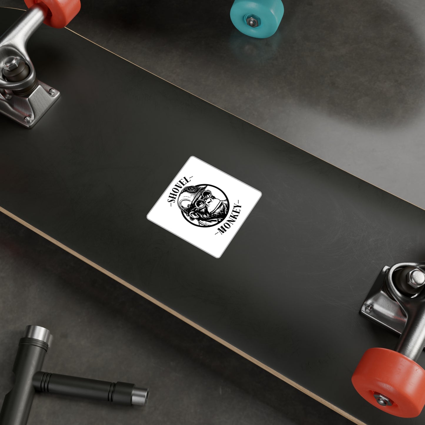 Shovel Monkey Vinyl Sticker