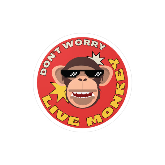 Live Monkey Vinyl Decal